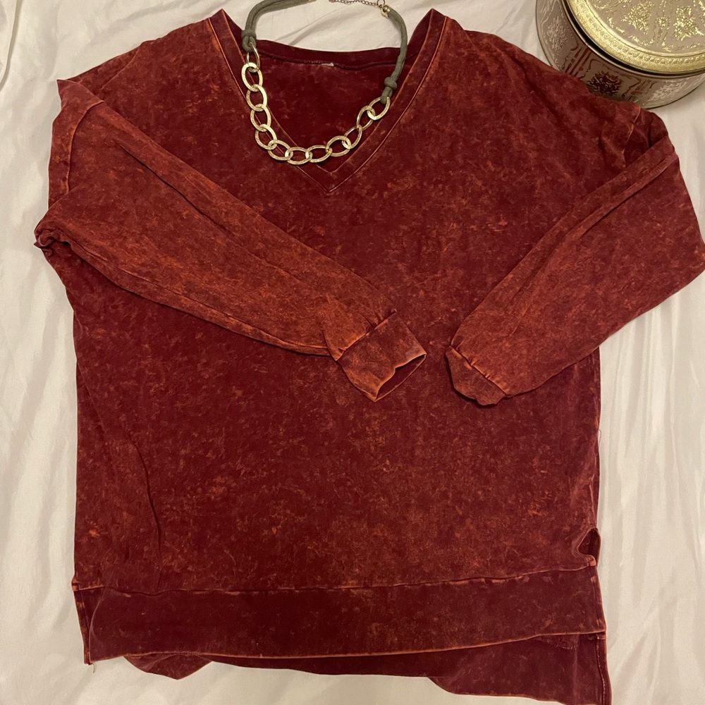 Plus size rust shirt